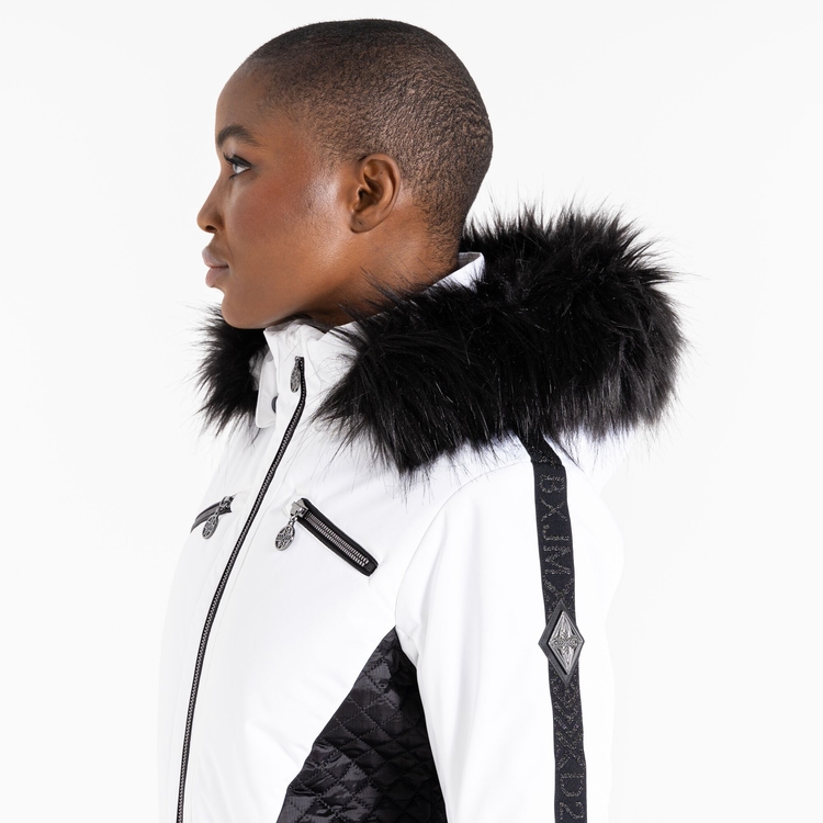 Veste de ski femme capuche fourrure hotsell
