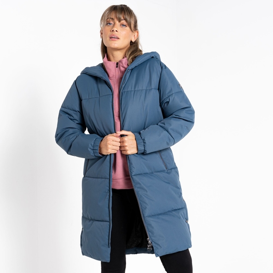 Women's Indulgent Mid Length Padded Jacket Orion Grey