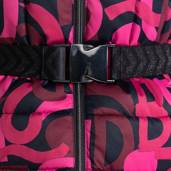 Women's Crevasse Ski Jacket Pure Pink Graffiti Print