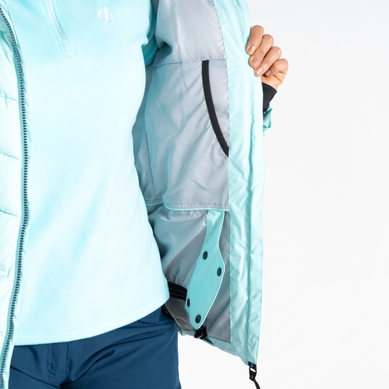 Damen Blindside Skijacke Hellblau
