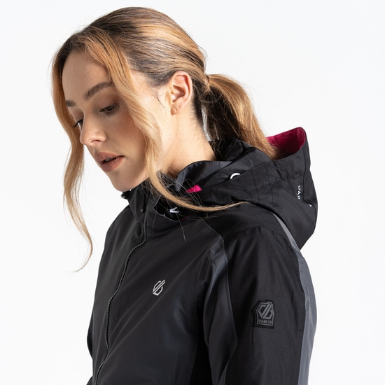 Women's Climatise Ski Jacket Ebony Grey Black