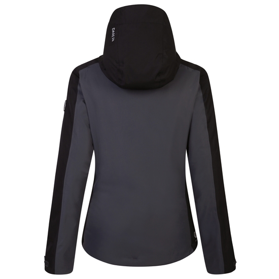 Women's Climatise Ski Jacket Ebony Grey Black