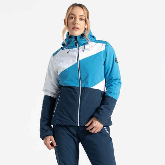 Women's Ice Ski Jacket Swedish Blue Moonlight Denim 