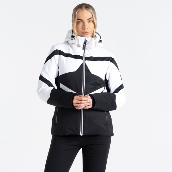 Women's Rocker Ski Jacket Black White