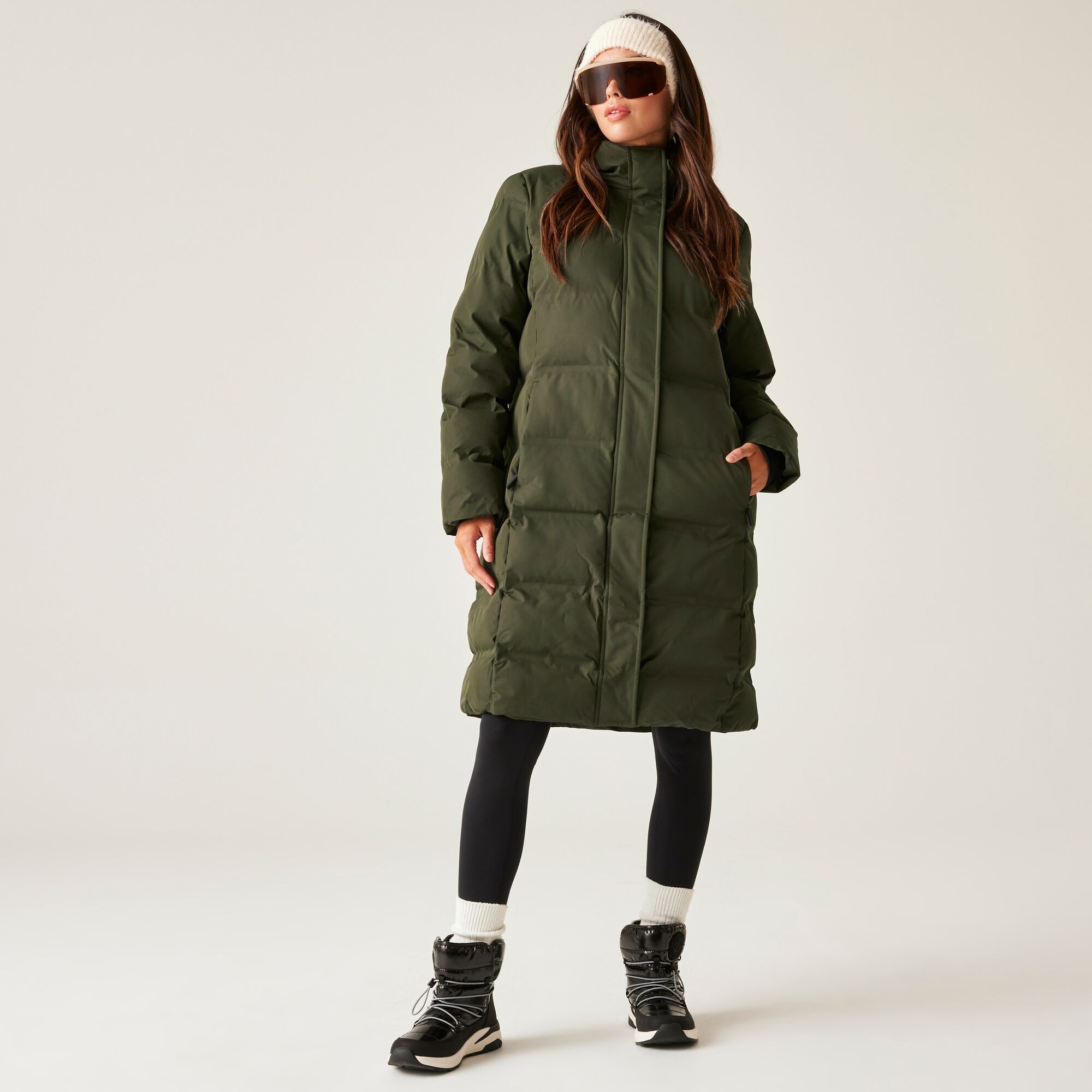 Dare 2b Breathable Women's Dark Khaki Quilted Wander Padded Jacket, Size: 18