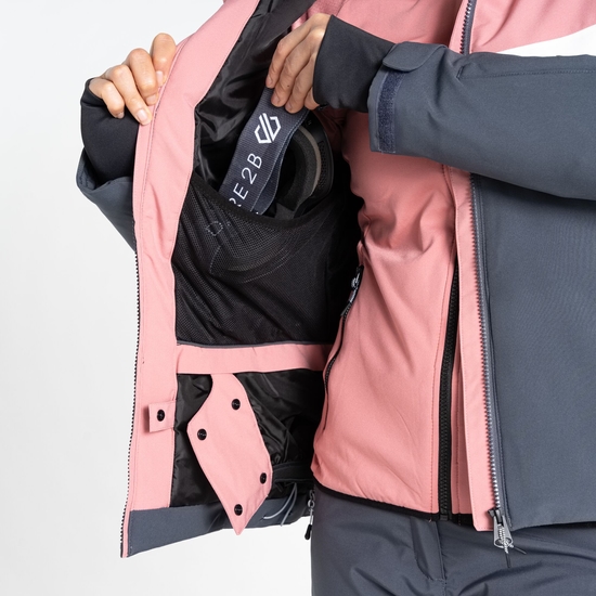 Veste de ski Femme Ice III Rose Poudré Et Gris