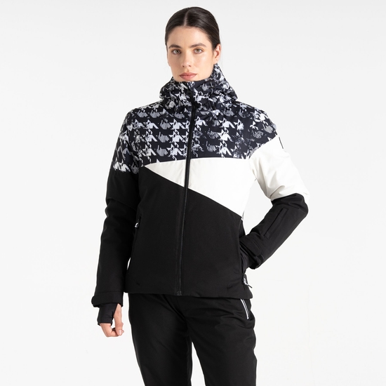 Women's Ice III Jacket Black Dogtooth Print