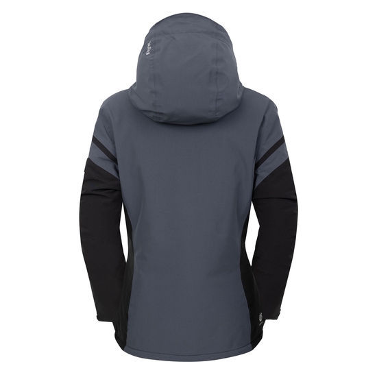 Women's Flurry Ski Jacket Black Grey