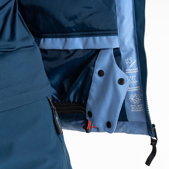 Women's Flurry Ski Jacket Hydrangea Blue Red 