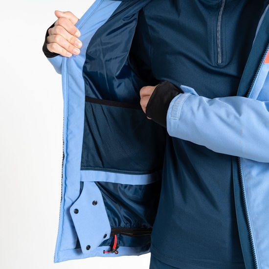 Women's Flurry Ski Jacket Hydrangea Blue Red 