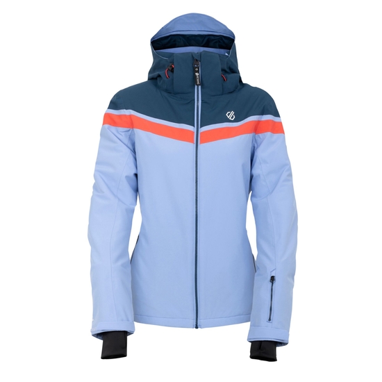 Women's Flurry Ski Jacket Hydrangea Blue Red 