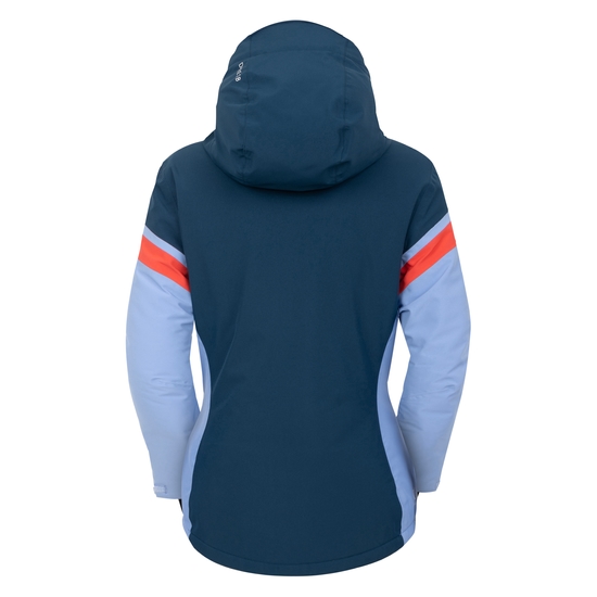 Women's Flurry Ski Jacket Hydrangea Blue Red 