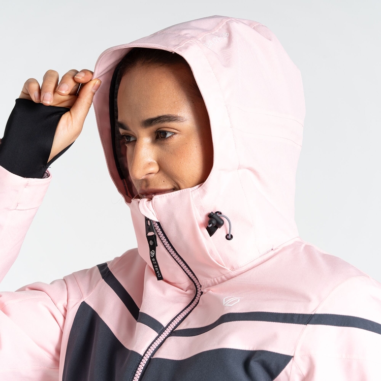 Women s Flurry Ski Jacket Rose Pink Grey Dare2B UK