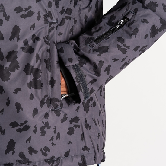 Women's Snowburst Overhead Ski Jacket Black Grey