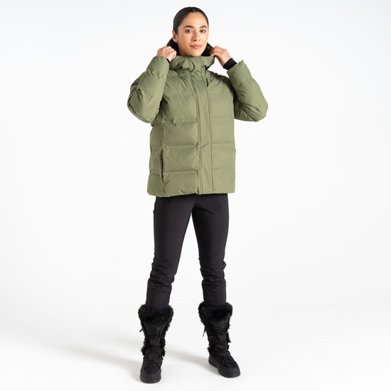Women's Entrusted Baffled Jacket Olivine Green