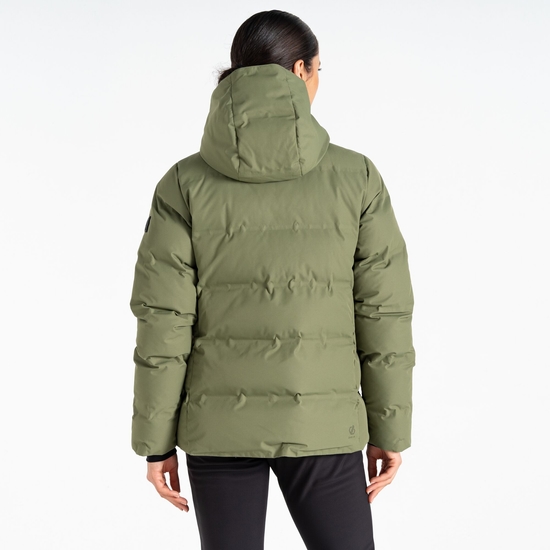 Women's Entrusted Baffled Jacket Olivine Green