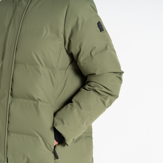 Women's Entrusted Baffled Jacket Olivine Green