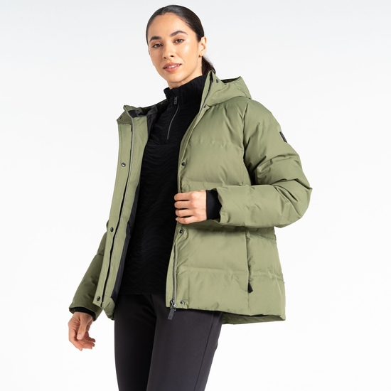 Women's Entrusted Baffled Jacket Olivine Green