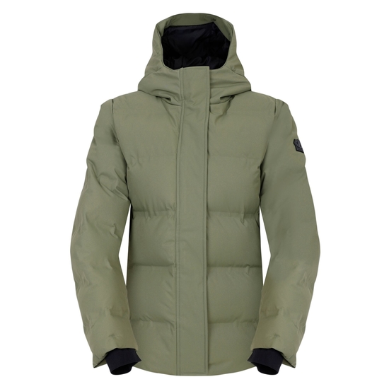 Women's Entrusted Baffled Jacket Olivine Green