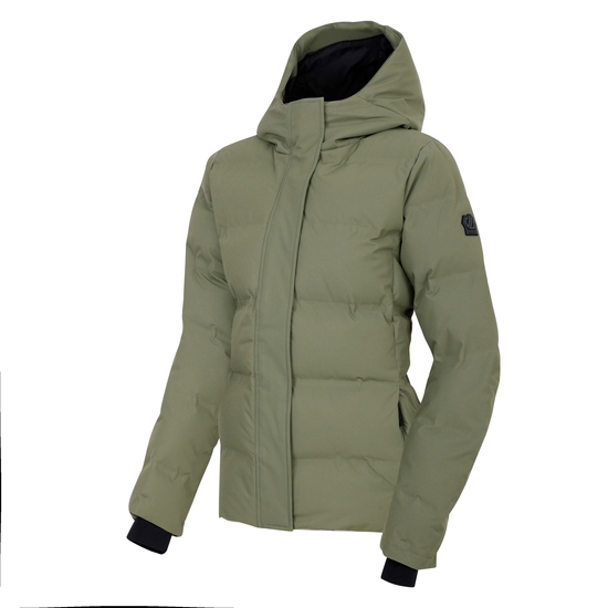 Women's Entrusted Baffled Jacket Olivine Green