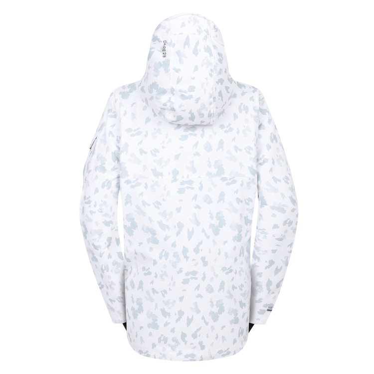 Women s Slide Out Overhead Ski Jacket White Dash Print