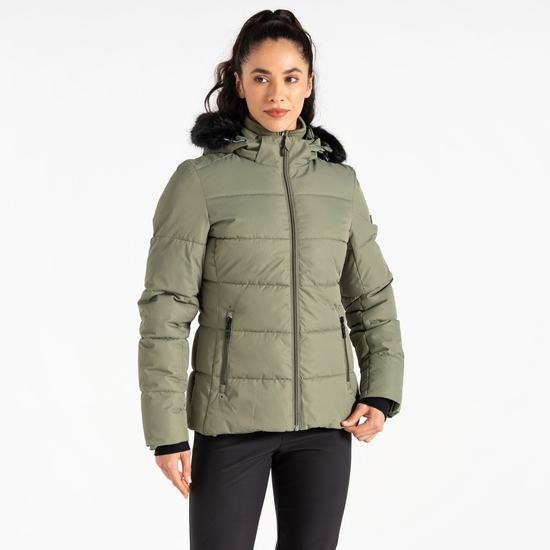 Veste de ski cloisonnée Femme Glamourize V Olive Verte
