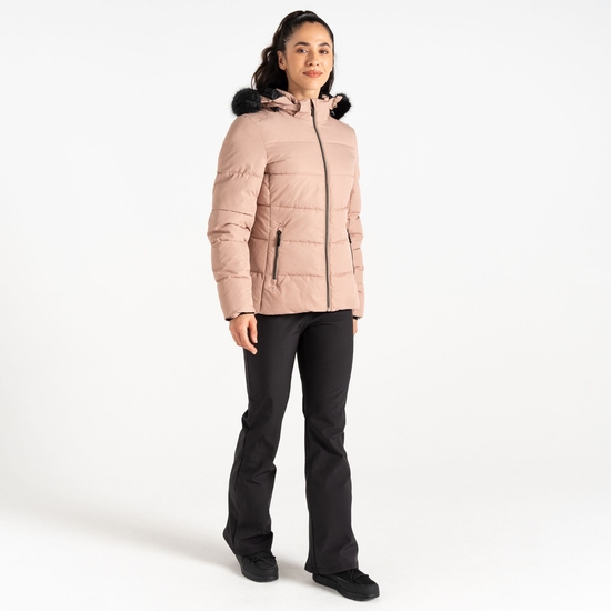 Women's Glamourize V Baffled Ski Jacket Beige