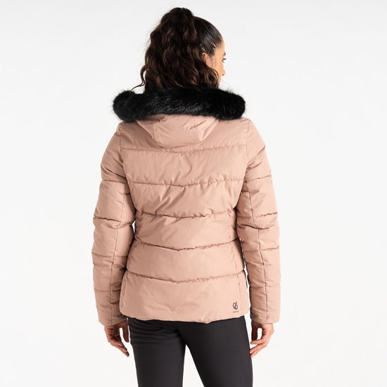 Women's Glamourize V Baffled Ski Jacket Beige