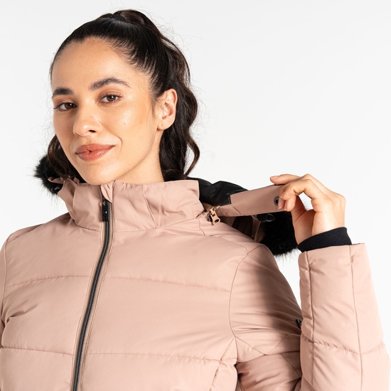 Women's Glamourize V Baffled Ski Jacket Beige