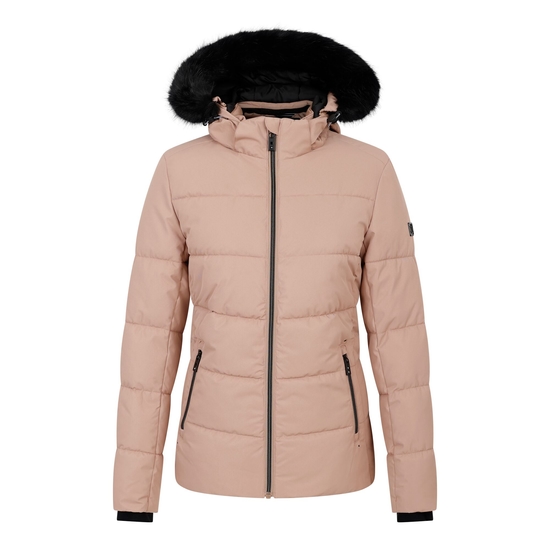 Women's Glamourize V Baffled Ski Jacket Beige