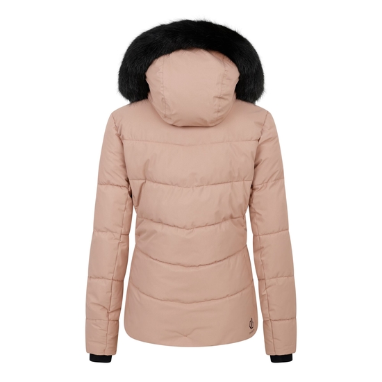 Women's Glamourize V Baffled Ski Jacket Beige