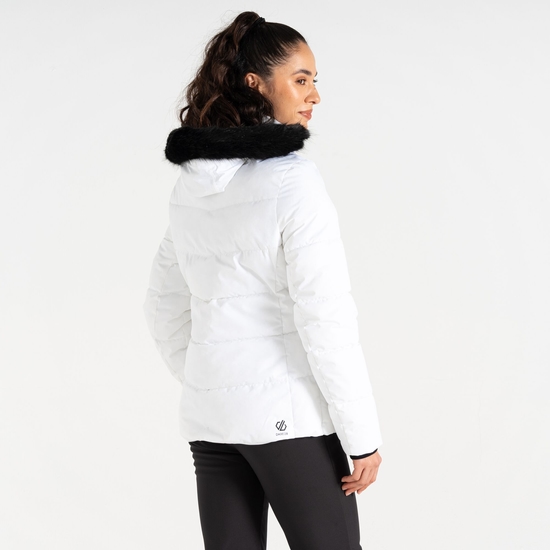 Women's Glamourize V Baffled Ski Jacket White