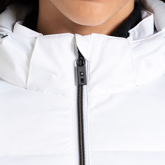Women's Glamourize V Baffled Ski Jacket White