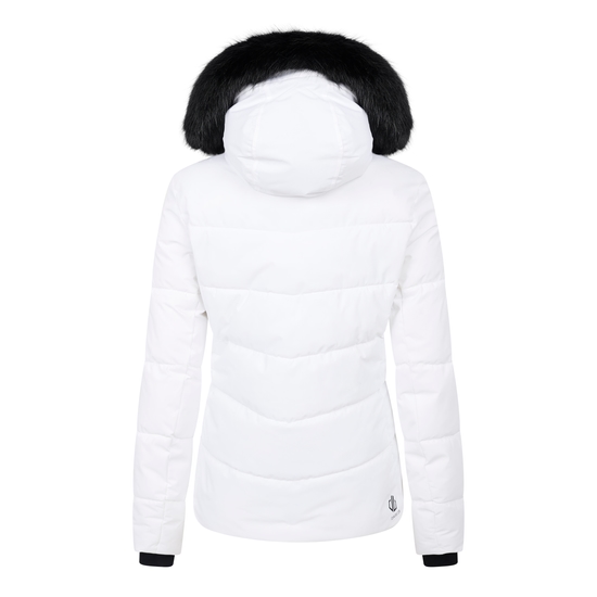 Women's Glamourize V Baffled Ski Jacket White
