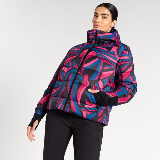 Damen Showcase Baffle-Skijacke Pink