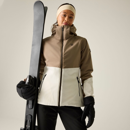 Women's Flurry II Waterproof Ski Jacket - Pine Bark | Dare2B