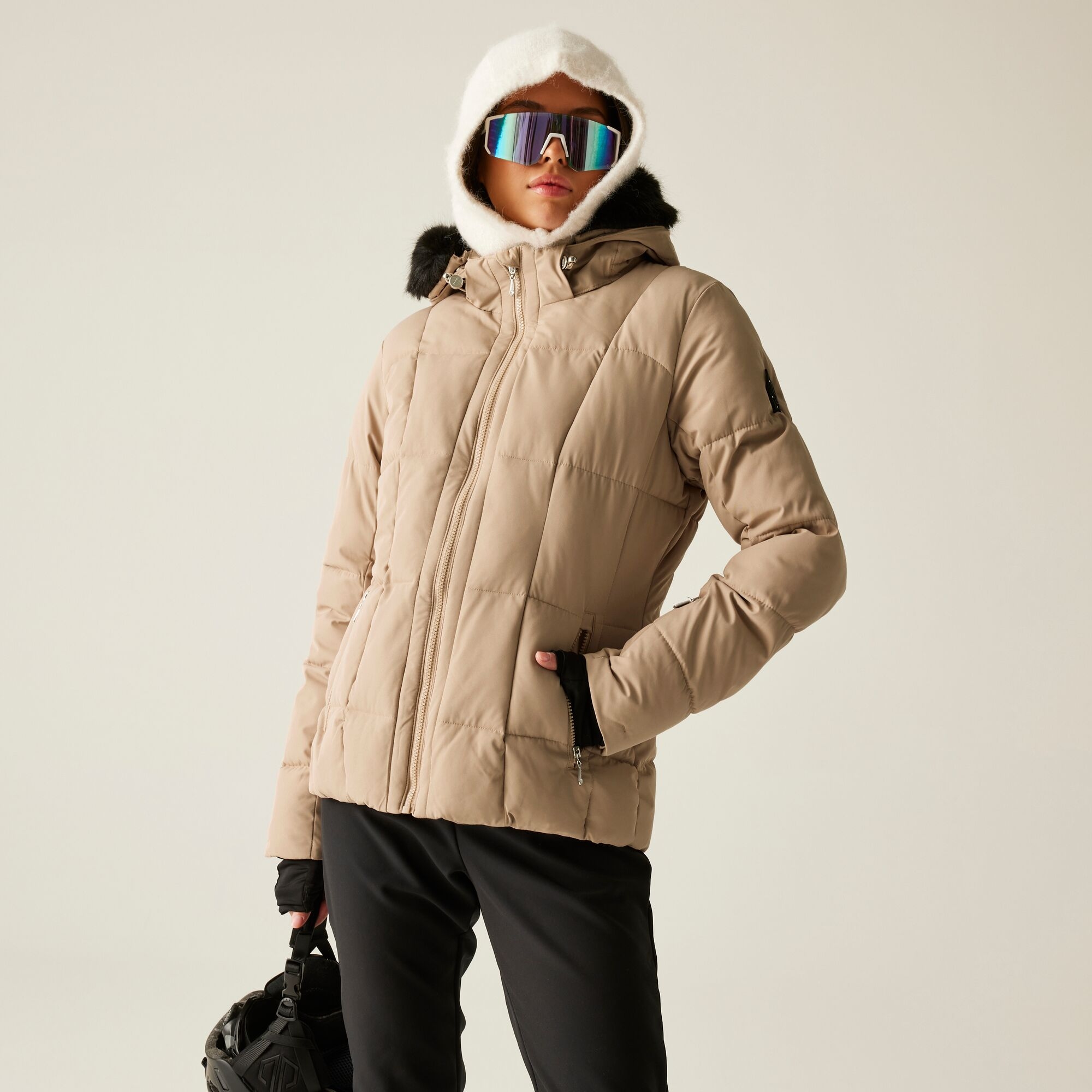 Dare 2B Women's Beige Glamourize Vi Ski Jacket Size: 14