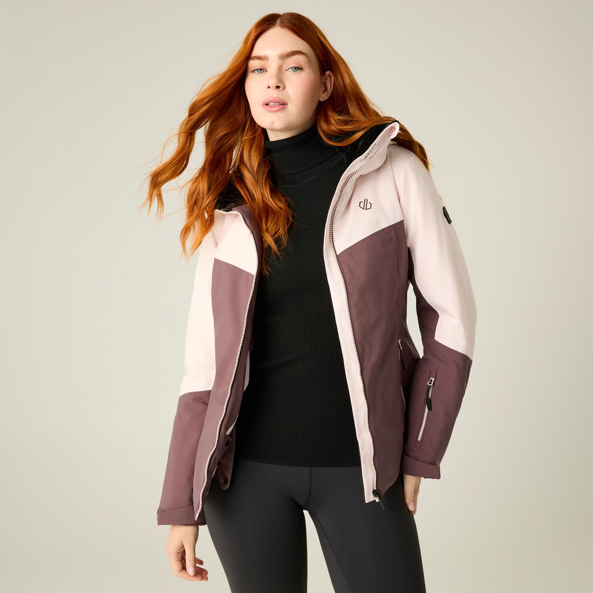 Dare2b Women's Flurry Iii Ski Jacket: : : 2 Pink Haze/Huckleberry Size 20 - Outdoor Action - Image 2