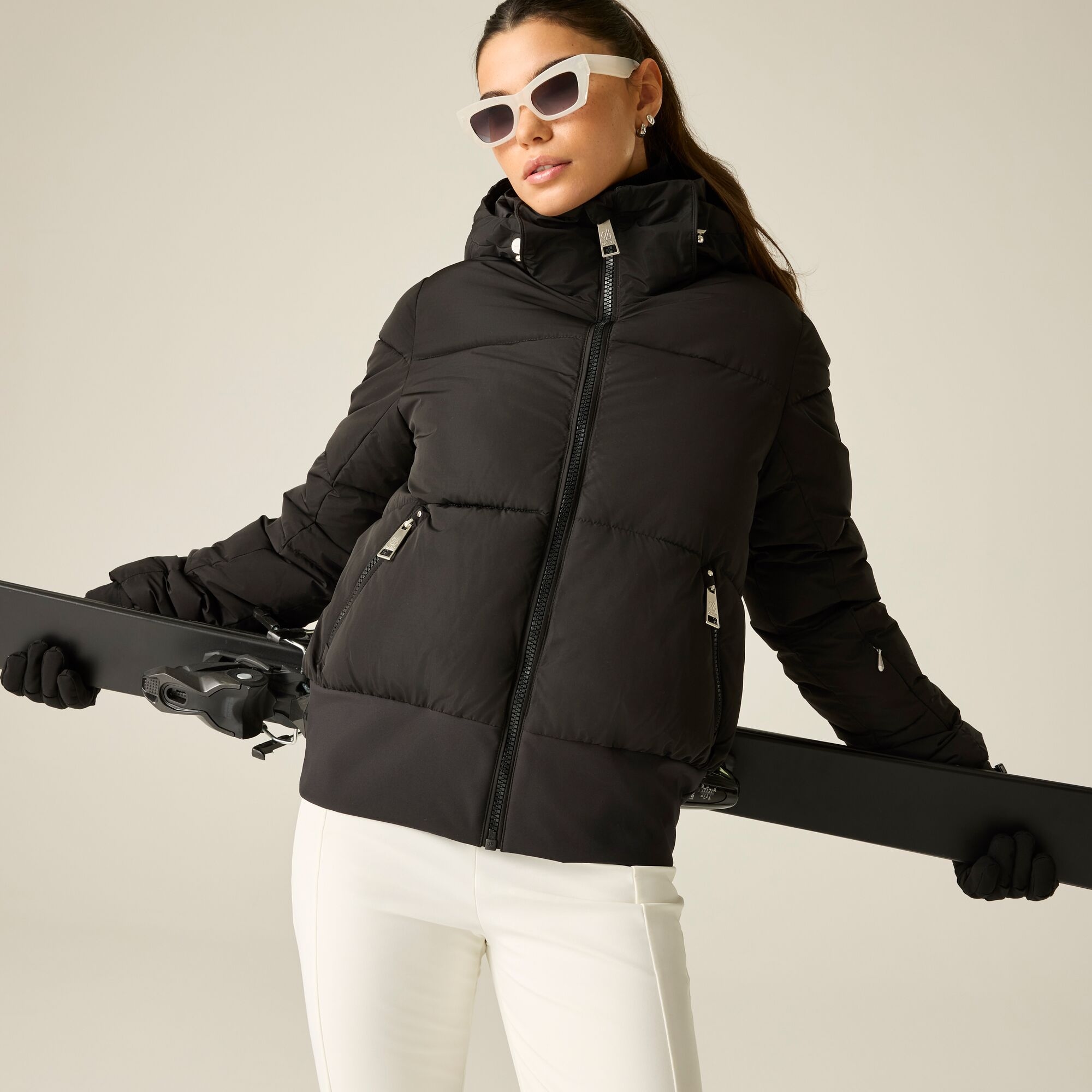 Dare 2B Women's Black Waterproof Glitz Ii Padded Jacket Size: 14 - Image 1