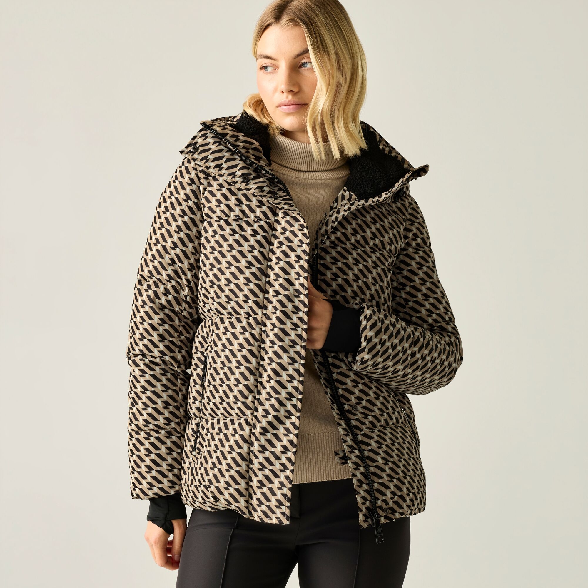 Dare 2B Women's Beige Puffer Jacket Allure - Image 3