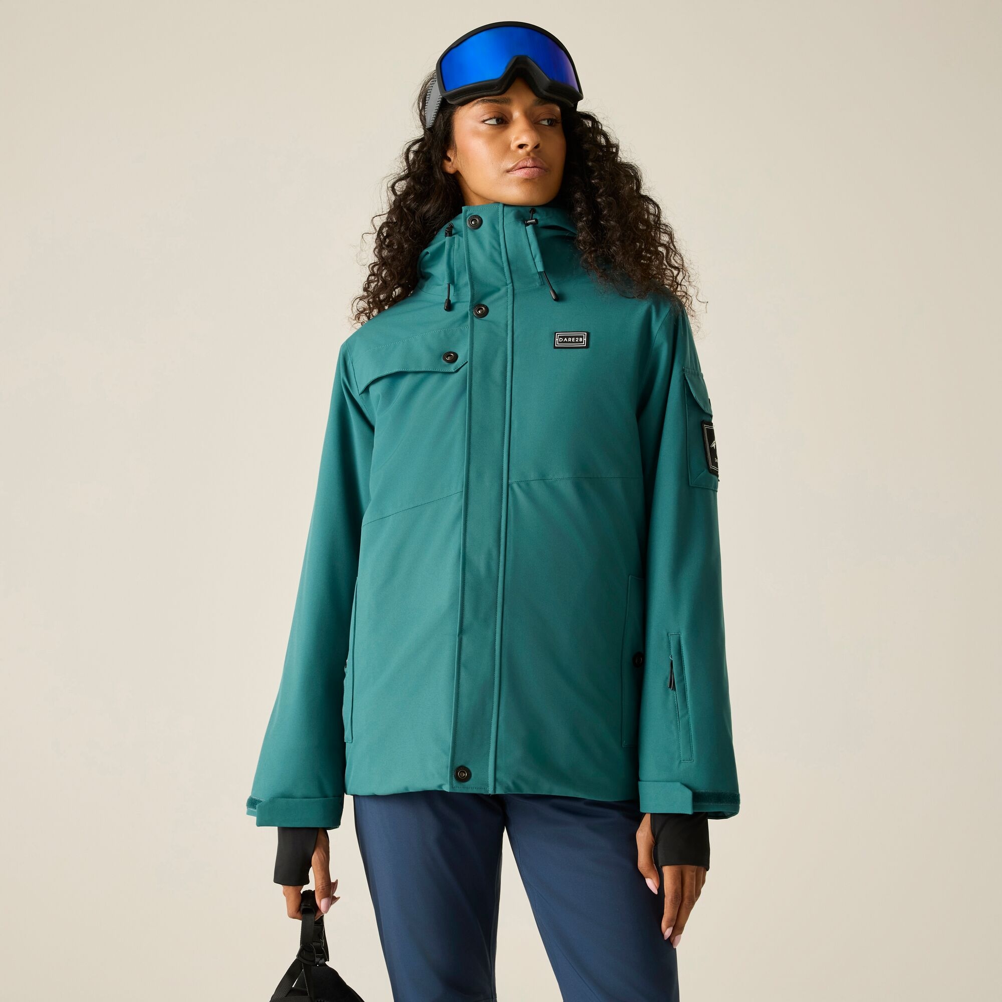 Dare 2B Women's Ski Life Ii Insulated Waterproof Jacket Green Size 20 - Image 3