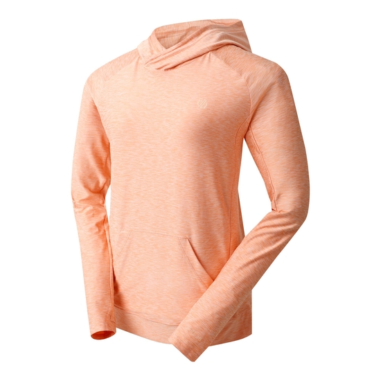 Women's Sprint City Lightweight Hoodie Pale Peach Marl 