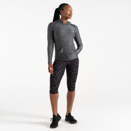 Women's Sprint City Lightweight Hoodie Ebony Grey Marl