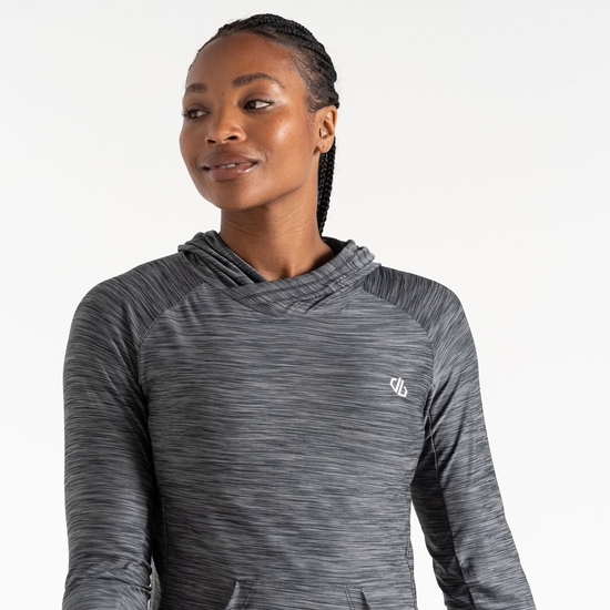 Women's Sprint City Lightweight Hoodie Ebony Grey Marl