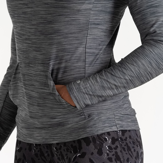 Women's Sprint City Lightweight Hoodie Ebony Grey Marl