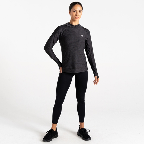 Damen Sprint leichter Damen-Hoodie Schwarz