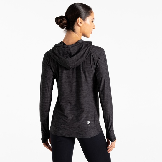 Damen Sprint leichter Damen-Hoodie Schwarz