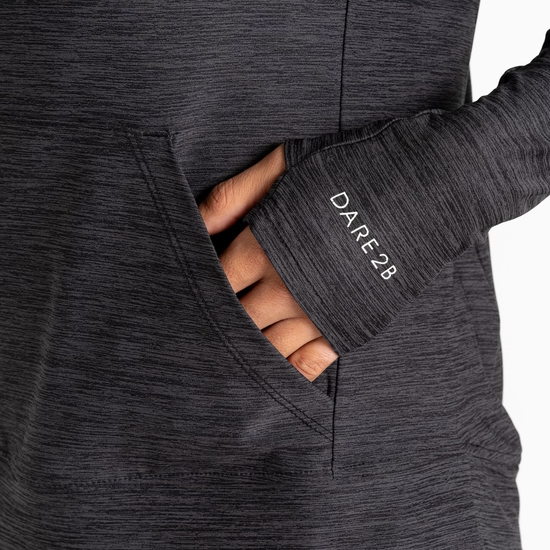 Damen Sprint leichter Damen-Hoodie Schwarz