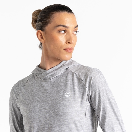 Women's Sprint City Lightweight Hoodie Ash Grey Marl