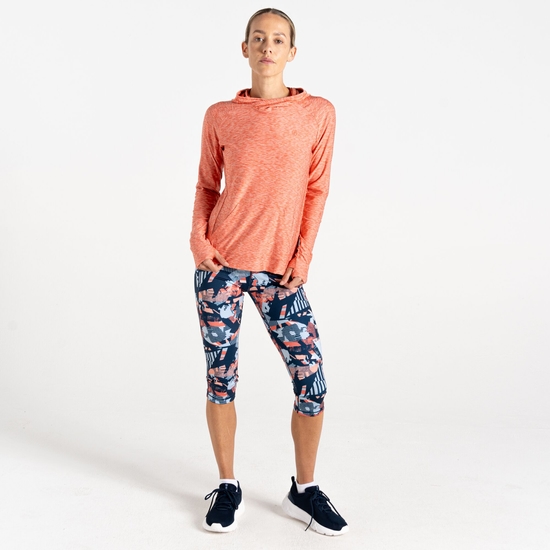 Women's Sprint City Lightweight Hoodie Burnt Sienna Marl 
